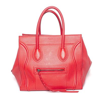 Celine Red Phantom Luggage Handbag