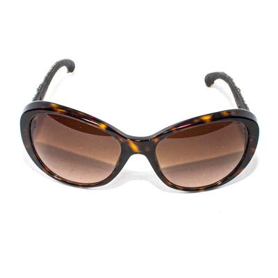 Chanel Brown Tweed Sunglasses