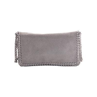 Stella Mccartney Grey Suede Chain Woven Handbag