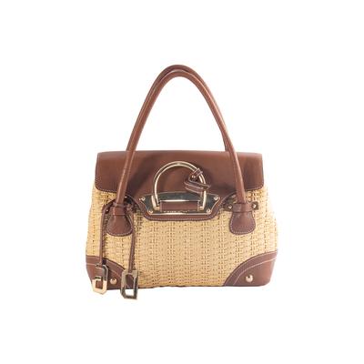 Dolce + Gabbana Brown Woven Handbag