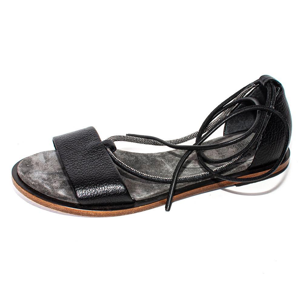  Brunello Cucinelli Size 36.5 Grey Leather Sandals