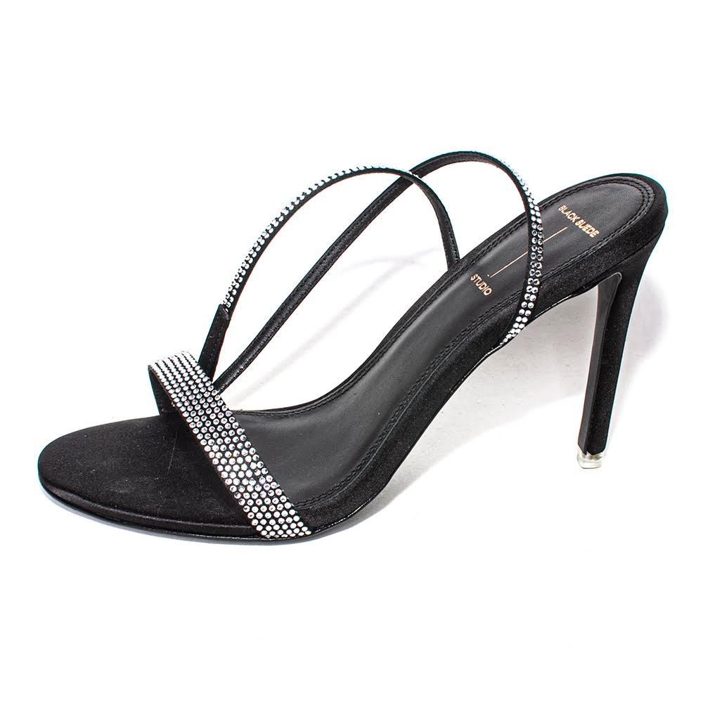  Black Suede Studio Size 39.5 Black Heels