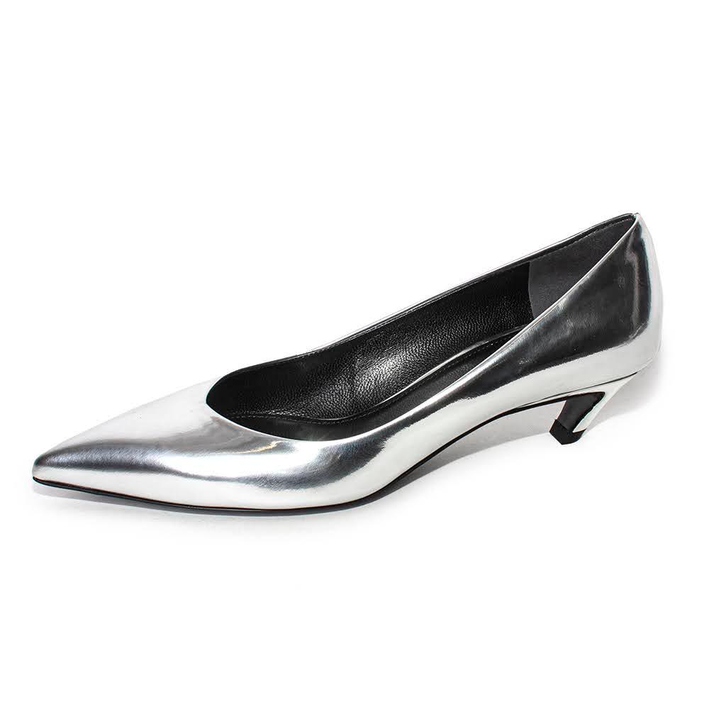  Balenciaga Size 35 Silver Heels