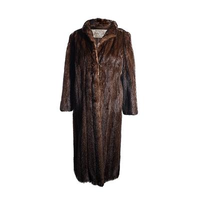 John Pavlis Long Brown Mink Fur Coat 