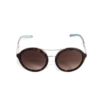 Tiffany + Co. Tortoise Round Rhinestone Sunglasses