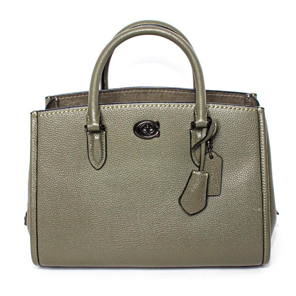  Coach Green Leather Brooke Carryall Handbag