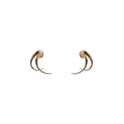 14K Gold Abstract Stud Earrings