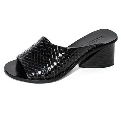 Mercedes Castillo Size 7.5 Black Leather Heels