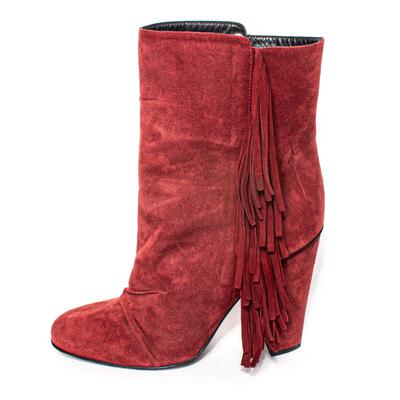 Giuseppe Zanotti Size 38.5 Red Suede Boots
