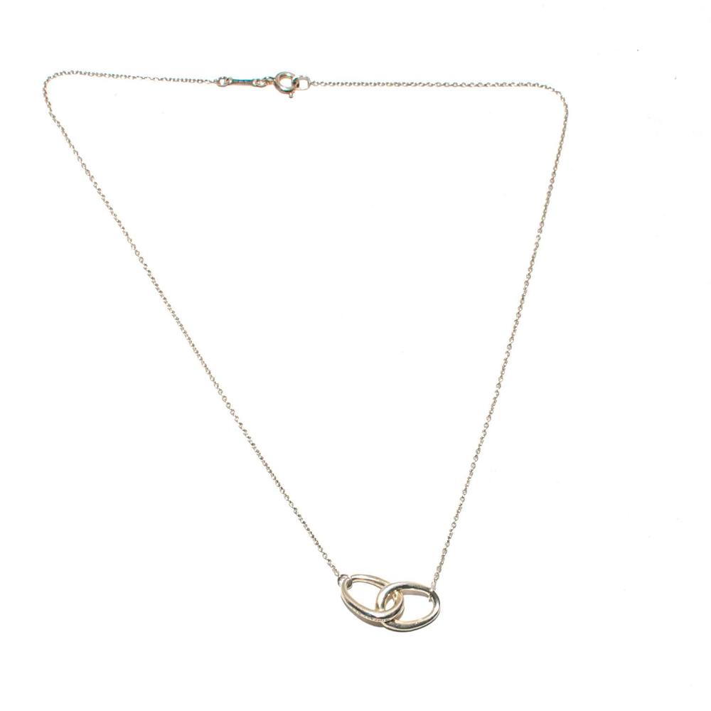  Tiffany & Co Sterling Silver Elsa Peretti Interlocking Necklace