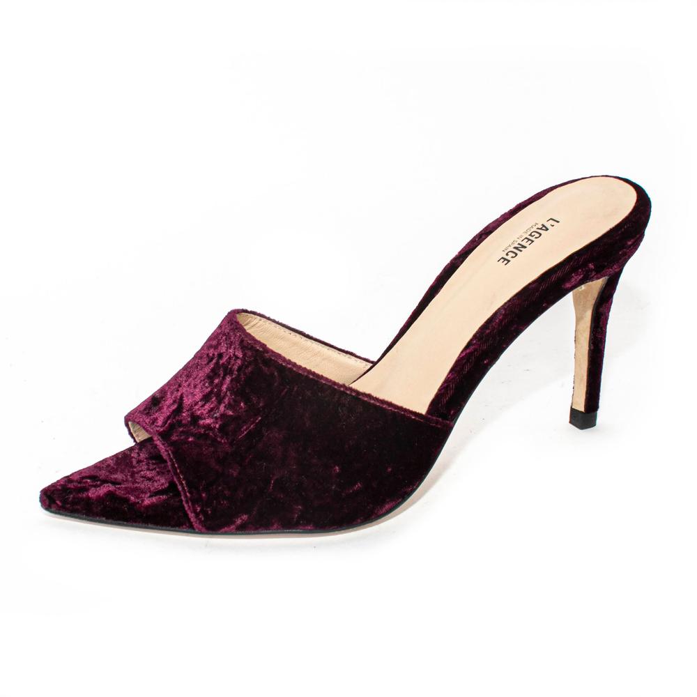  L ' Agence Size 39 Purple Velvet Heels