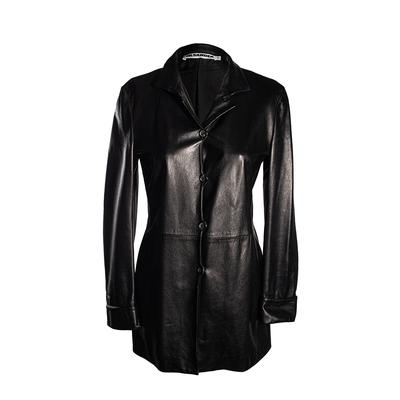 Jil Sander Size 38 Black Leather Jacket