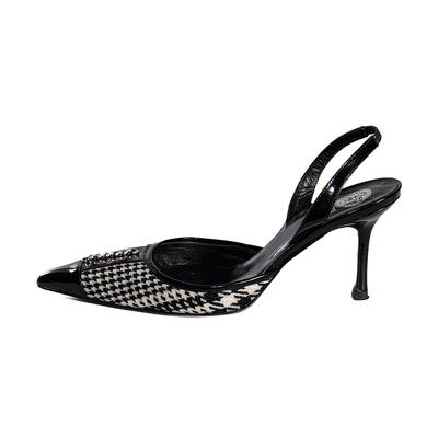 Versace Size 37.5 Black High Heels