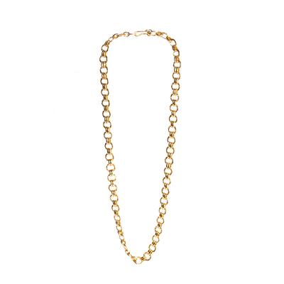 Chanel Vintage 24K Gold Plated Round Link Necklace