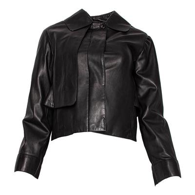 Vince Size XS Black Leather Jacket