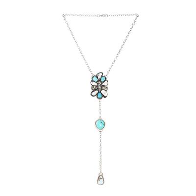 Multi Stone Lasso Necklace