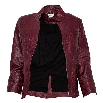 Zadig & Voltaire Size 38 Burgundy Leather Jacket