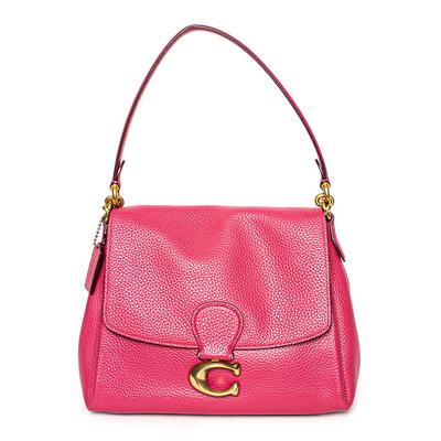 Coach Pink Pebbled Leather Handbag