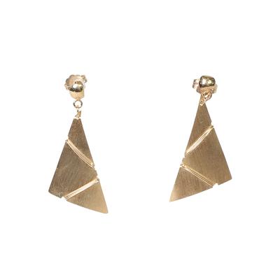 14KYG Triangle Dangle Earrings