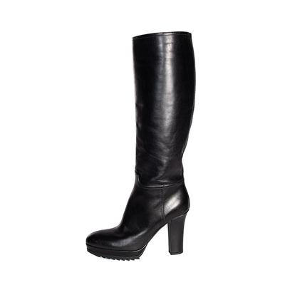 Bottega Veneta Size 39.5 Black Leather Tall Boots