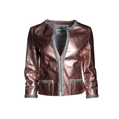 Chanel Size 36 Pink Metallic Jacket
