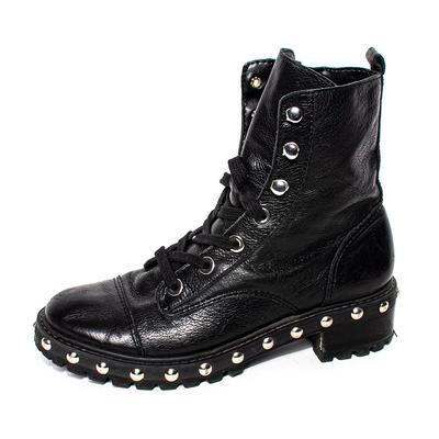 Schultz Size 6.5 Black Studded Leather Boots