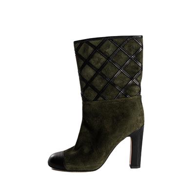 Chanel Green Size 36.5 Suede Boots