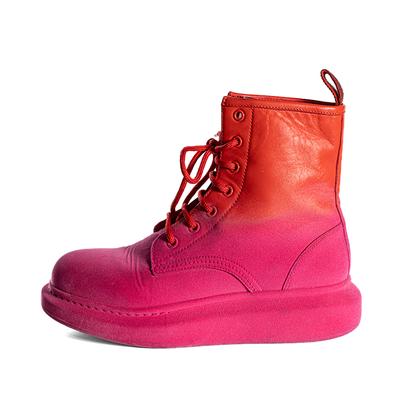 Alexander McQueen Size 38 Pink & Red Boots