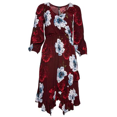 Tracy Reese Size XS Red Floral Dress