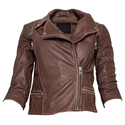 All Saints Size 0 Brown Leather Jacket
