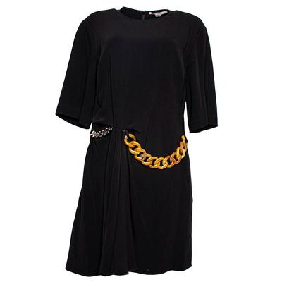 Stella McCartney Size 48 Black Falabella Chain Dress
