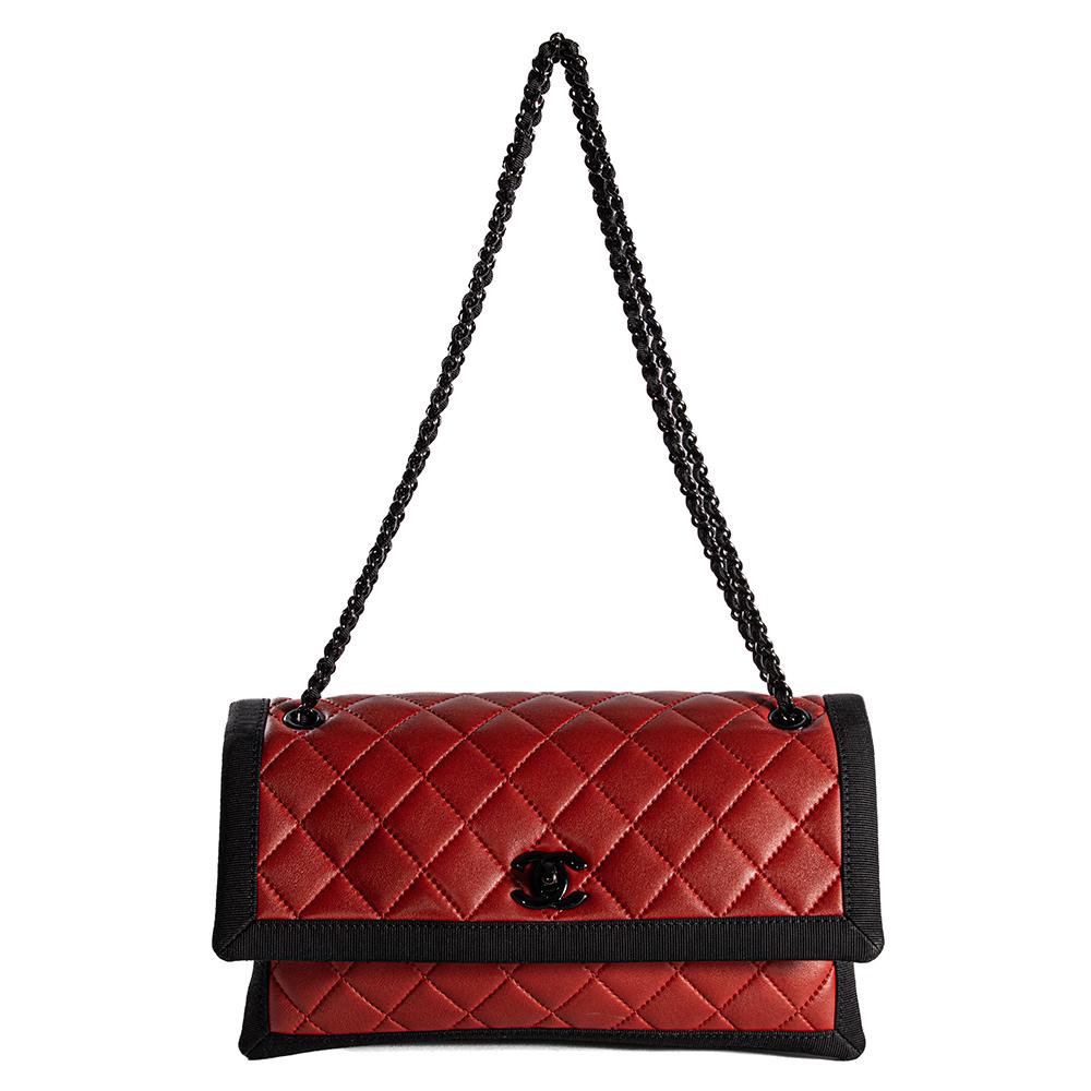 My Sister's Closet  Chanel Chanel Size Medium Red With Black Trim