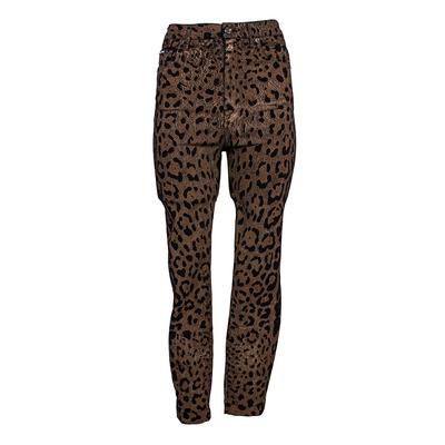 Dolce & Gabbana Size 40 Brown Cheetah Print Pants