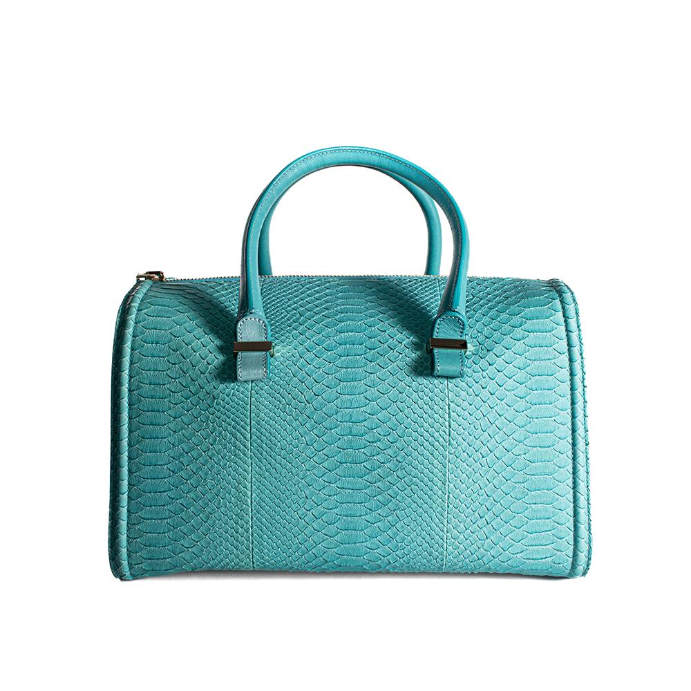  Victoria Beckham Blue Python Handbag