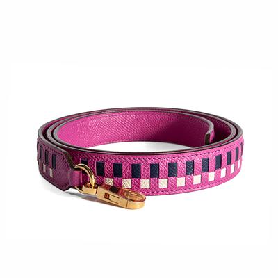 Hermes Pink Braided Leather Strap