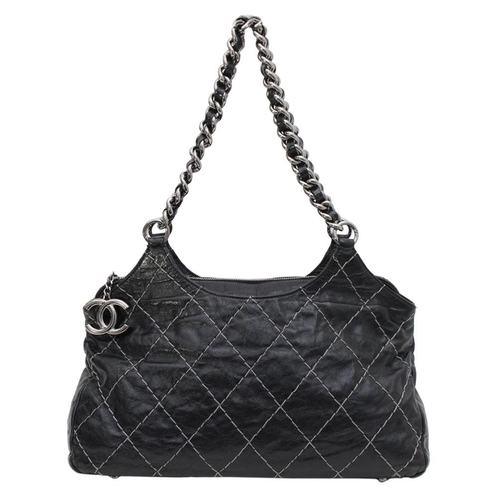 My Sister's Closet  Chanel Chanel Black Leather Tote