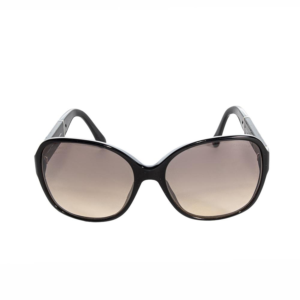 Chanel Black/ Grey Gradient 5235 Q Turnlock Square Sunglasses Chanel