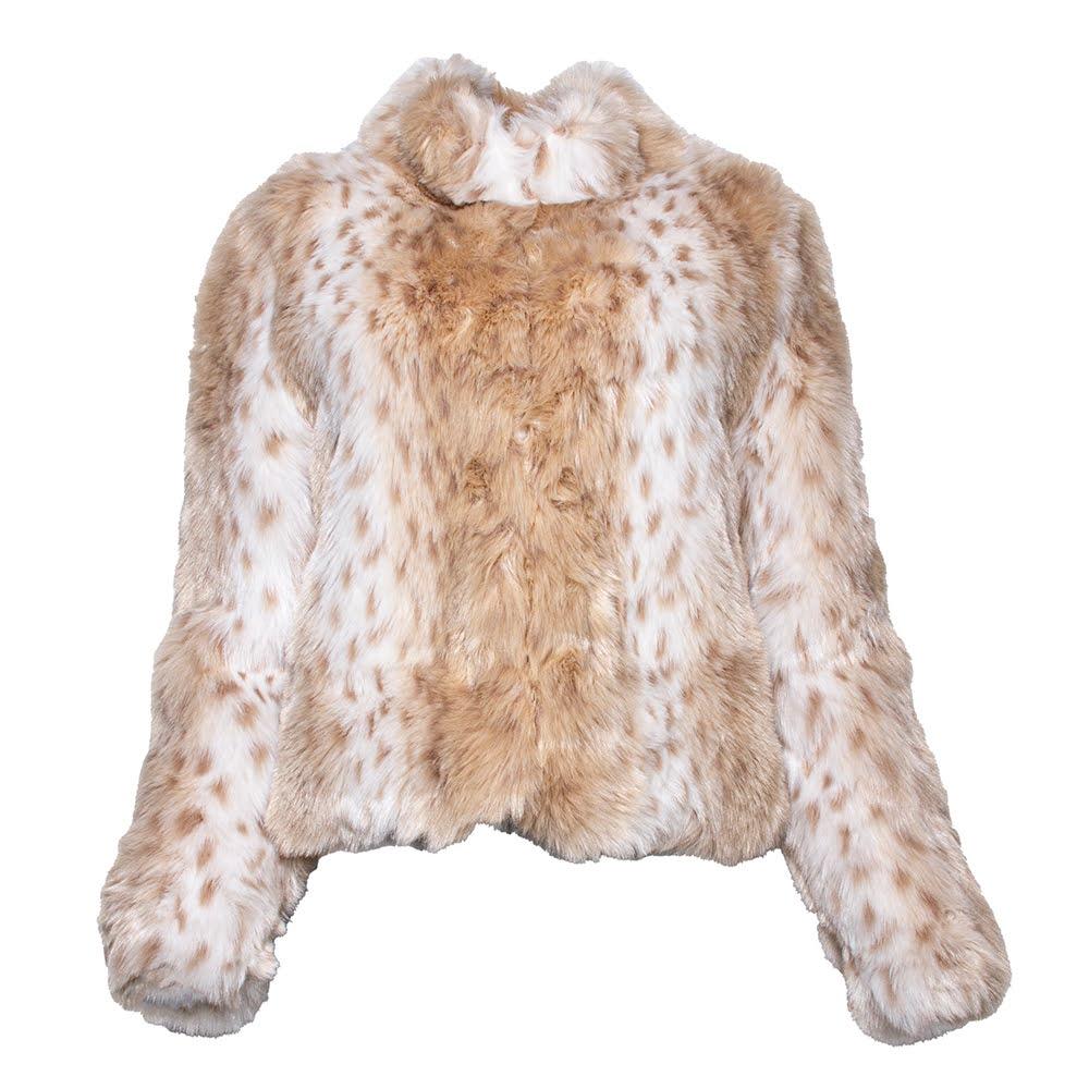  Unreal Fur Size Medium Tan Faux Fur Jacket