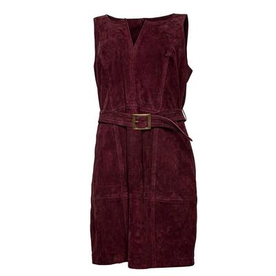 Trina Turk Size 12 Burgundy Leather Dress