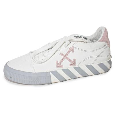 Off White Size 39 White Canvas Sneakers