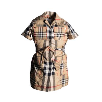 Kids Burberry Size 6Y Plaid Belted Dress