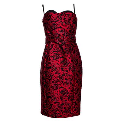 Michael Kors Collection Size 10 Red Floral Dress