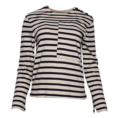 Joseph Size Small Black & White Striped Sweater