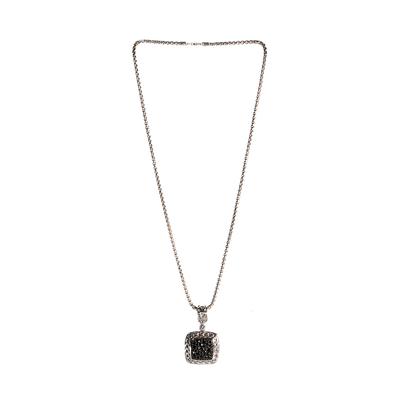 John Hardy Silver And Black Sapphire Pendant Necklace