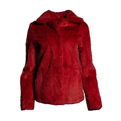  Bernardo Size Small Red Rabbit Fur Coat