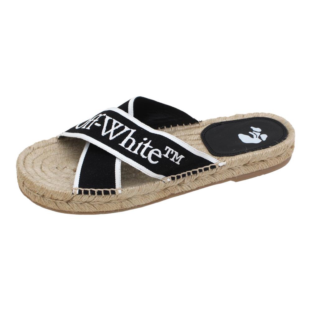  Off White Size 38 Criss Cross Espadrille Shoes