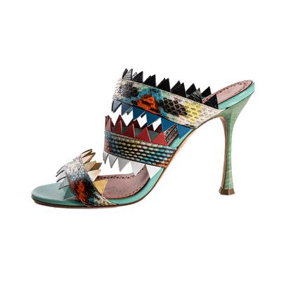 Manolo Blahnik Size 38.5 Multicolored Sandal
