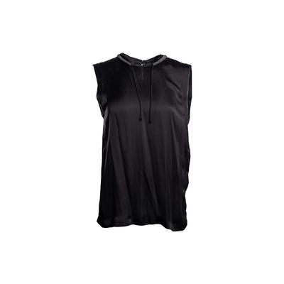 Brunello Cucinelli Size Large Silk Black Shirt