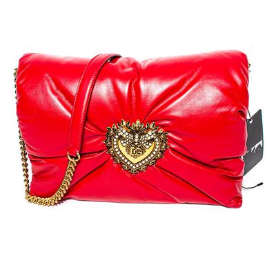 Dolce & Gabbana Red Devotion Calfskin Crossbody Bag