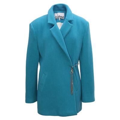 Ganni Size 42 Blue Jacket